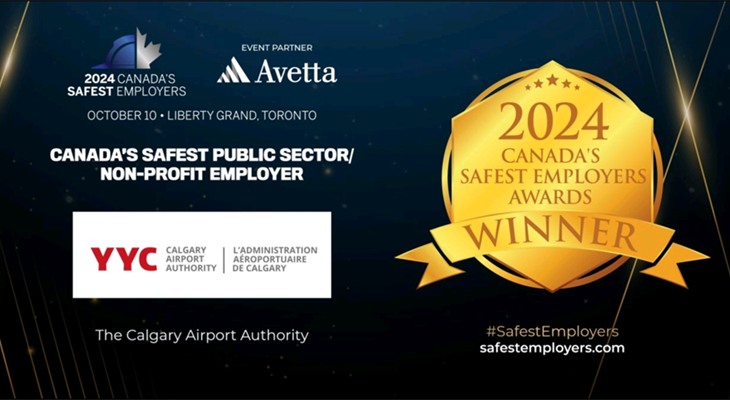 The Calgary Airport Authority earns Canada's Safest Employers Award